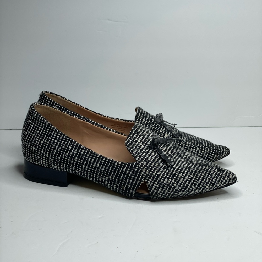 Cole Haan Elegant Black and White plaid slip Women's Loafers SZ 11 B